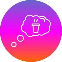 Think Line Gradient Circle Icon vector