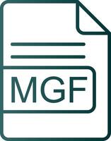 MGF File Format Line Gradient Icon vector