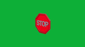 Fully customizable 3D stop sign animations with green screen to enhance the effectiveness of your alert messages video
