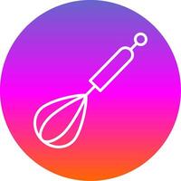 Whisk Line Gradient Circle Icon vector