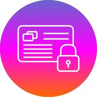 Secure Payment Line Gradient Circle Icon vector