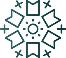 Firework Line Gradient Icon vector
