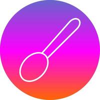 Spoon Line Gradient Circle Icon vector