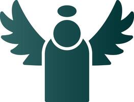 Angel Glyph Gradient Icon vector