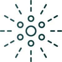 Firework Line Gradient Icon vector