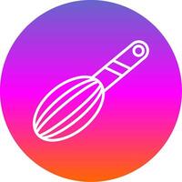 Whisk Line Gradient Circle Icon vector