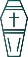 Coffin Line Gradient Icon vector