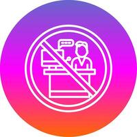 Prohibited Sign Line Gradient Circle Icon vector