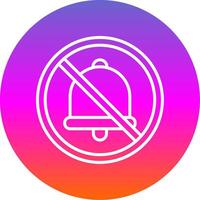 Prohibited Sign Line Gradient Circle Icon vector