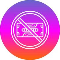 Prohibited Sign Line Gradient Circle Icon vector