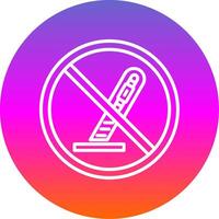 Prohibited Sign Line Gradient Circle Icon vector