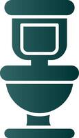 Toilet Glyph Gradient Icon vector