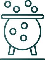 Cauldron Line Gradient Icon vector