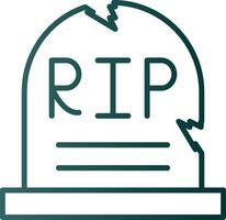 Tomb Line Gradient Icon vector