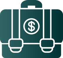 Suitcase Glyph Gradient Icon vector