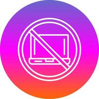 Prohibited Sign Line Gradient Circle Icon vector