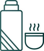 Thermos Line Gradient Icon vector