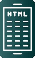Mobile Coding Glyph Gradient Icon vector