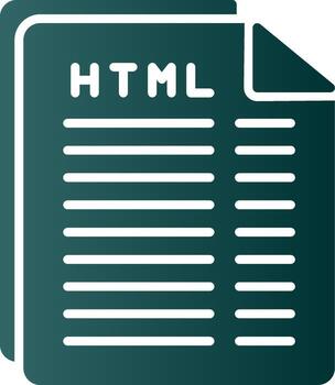 Html File Glyph Gradient Icon vector