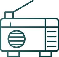 Radio Line Gradient Icon vector
