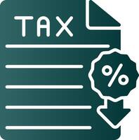 Tax Glyph Gradient Icon vector