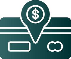 Direct Debit Glyph Gradient Icon vector
