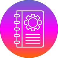 Book Line Gradient Circle Icon vector