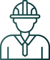 Engineer Line Gradient Icon vector