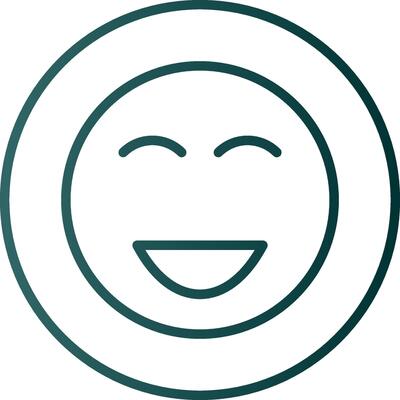 Happy Line Gradient Icon