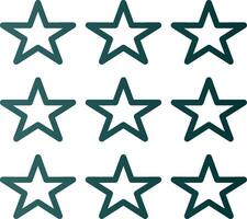 Stars Line Gradient Icon vector