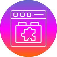 Plugins Line Gradient Circle Icon vector