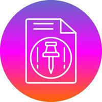 Push Line Gradient Circle Icon vector