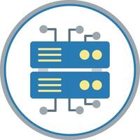 base de datos arquitectura plano circulo icono vector