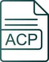 ACP File Format Line Gradient Icon vector