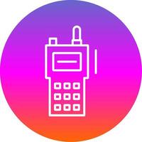 Walkie Talkie Line Gradient Circle Icon vector