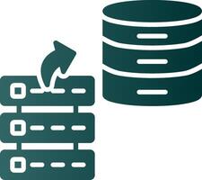 Data Stacks Glyph Gradient Icon vector