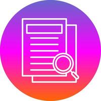 Research Line Gradient Circle Icon vector