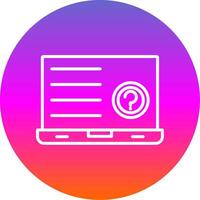 Question Line Gradient Circle Icon vector