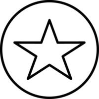 Star Line Gradient Icon vector