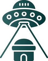 Ufo Glyph Gradient Icon vector