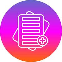 Notes Line Gradient Circle Icon vector