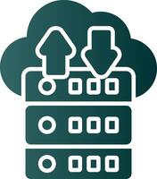 Data Flow Glyph Gradient Icon vector