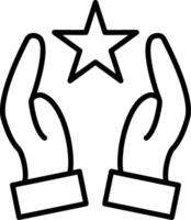Hands Line Gradient Icon vector