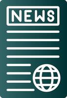 News Report Glyph Gradient Icon vector