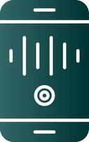 Voice Recording Glyph Gradient Icon vector