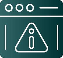 Warning Glyph Gradient Icon vector