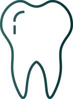 Dental Line Gradient Icon vector