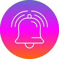 Bell Line Gradient Circle Icon vector