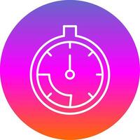 Stopwatch Line Gradient Circle Icon vector