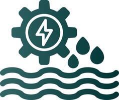 Hydro Power Glyph Gradient Icon vector